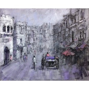 Zahid Saleem, 13 x 16 Inch, Acrylic on Canvas, Cityscape Painting, AC-ZS-152